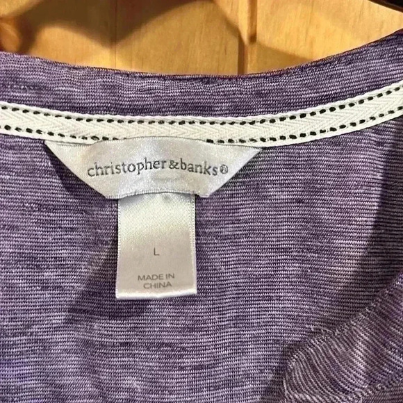 Christopher & Banks Three quarter length top - Picture 2 of 9